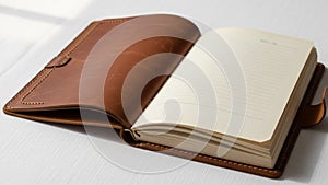 The leather has visible stitching and a rich textured appearance