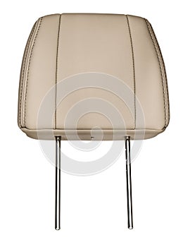 Leather headrest.