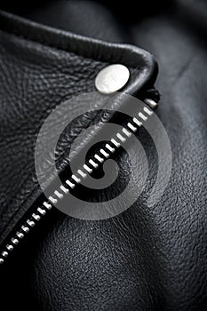 Leather jacket detail