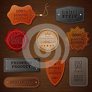 Leather Label Set