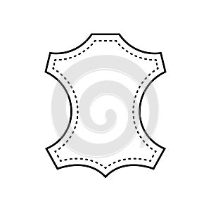 Leather logo vector outline icon