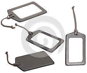 Leather luggage tags