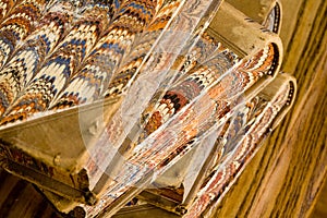 Leather and marbled books