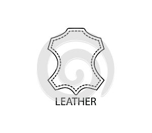 Leather, material icon. Vector illustration.