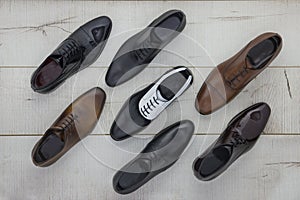 Leather men's shoes
