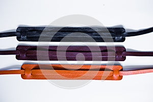 Leather mirrorless camera strap with thread handmade work