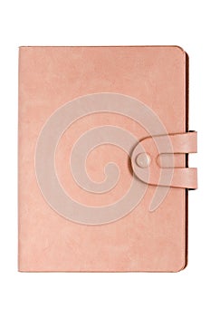 Leather notebook isolated