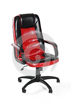 Leather office swivel chair photo