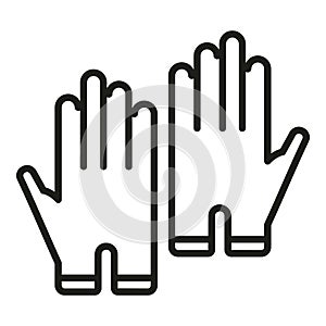 Leather pair of gloves icon outline vector. Craft tailor