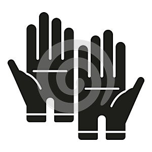 Leather pair of gloves icon simple vector. Craft tailor