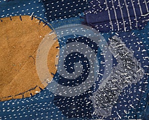 Leather patchwork textile pattern