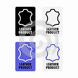 Leather Product vector information sign