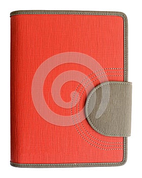 Leather red cover notebook