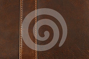 Leather with seam texture