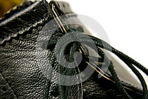 Leather shoe detail