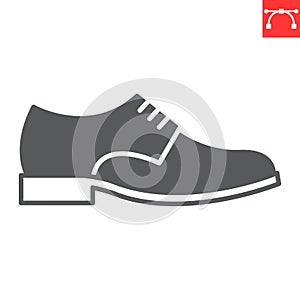 Leather shoes glyph icon