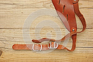 leather strap with a buckle