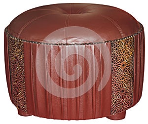 Leather tabouret