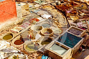 Leather Tannery in Marrakech - Morocco