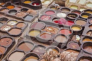 Leather tanning in Morocco