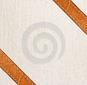 Leather and textile background