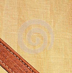 Leather and textile background