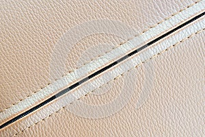 The leather texture background in the light brown