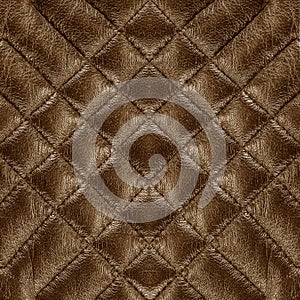 Leather texture close-up with linear stiches