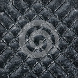 The Leather texture colose-up with linear stiches