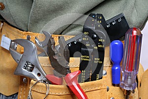 Leather tool belt photo