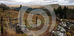 Leather Tor, Foopath , Dartmoor National Park Devon