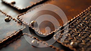 Leather and tweed variant