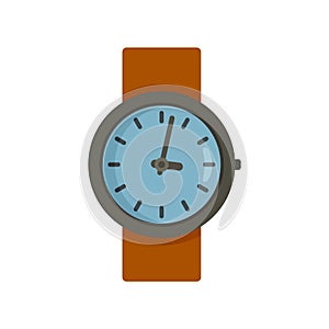 Leather watch repair icon flat isolated vector