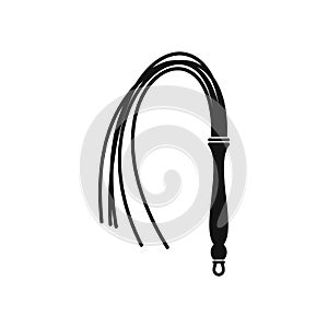 Leather whip icon, simple style