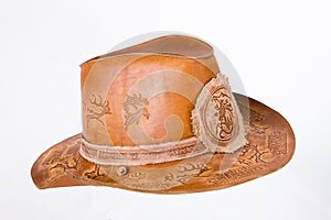 Leather Widebrimmed Hat