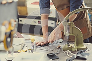 Leather workshop owner