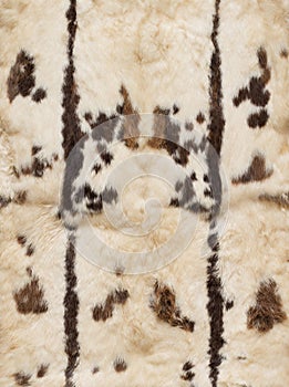 Leathers of rabbits with pattern,