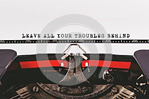 Leave all your troubles behind photo