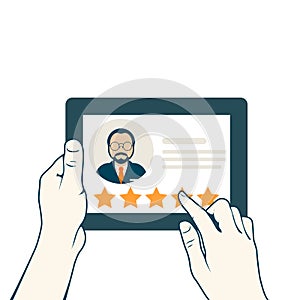 Leave a client`s review - customer assessment of service