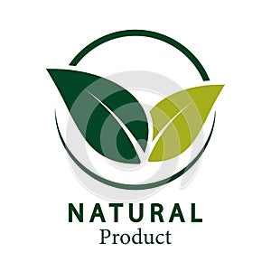 Leave natural design.logo natural product