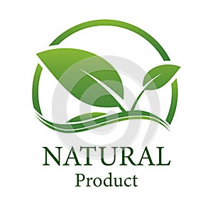 Leave natural design.logo natural product