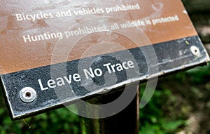 Leave No Trace Sign