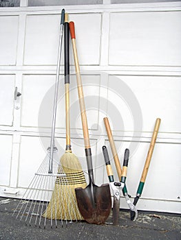 Leave Rake, Lopper, Hedge Shear, Scissors, Broom