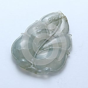 Leave sculpture gemstone pendant photo