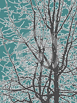 Leave Less Tree Graphic Silhouette