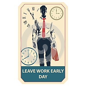 Leave Work Early Day label