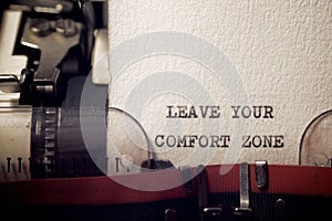 Leave your comfort zone