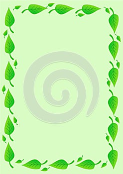 Leaves border background