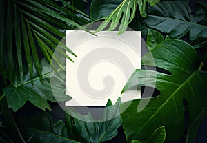 Leaves with copy space background.Tropical Botanical