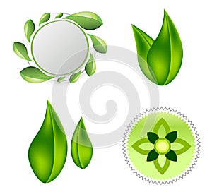 Leaves ecology logo icon design